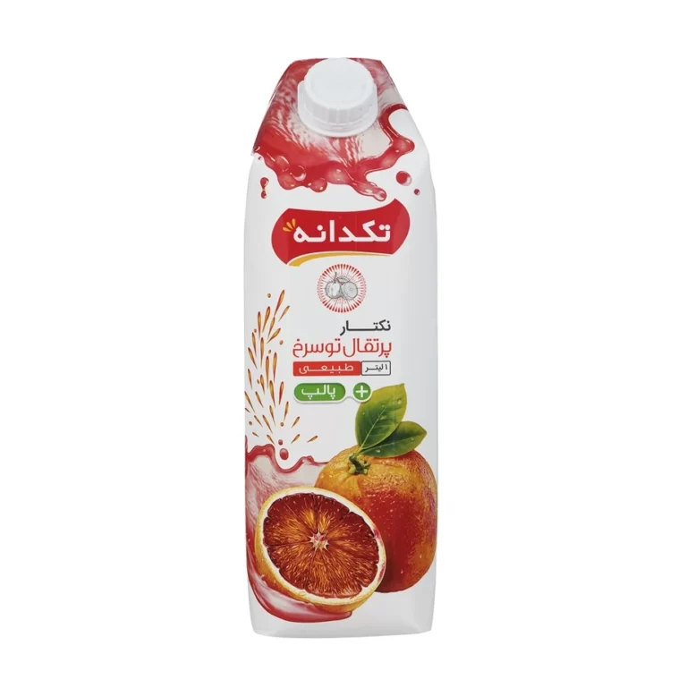 تکدانه آبمیوه پرتقال توسرخ تتراپک 1 ل