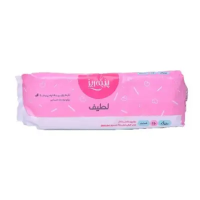 پنبه ریز نوار بهداشتی لطیف بالدار بزرگ 10 ع