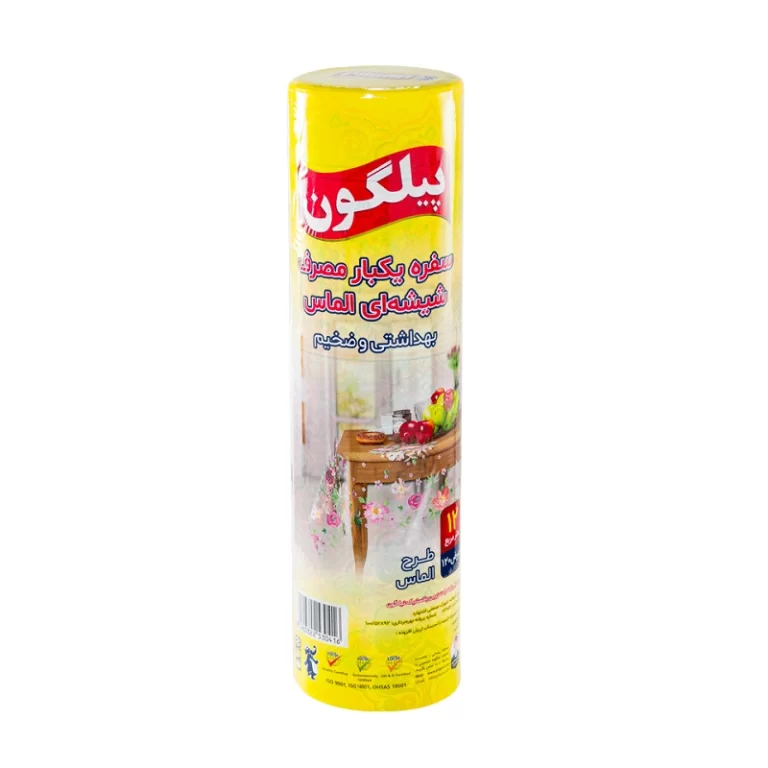 پیلگون سفره یکبار مصرف شیشه ای عرض 120 س 12 م