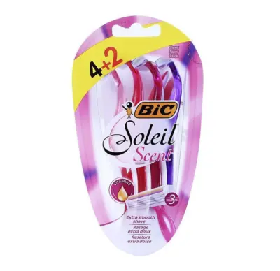 بیک تیغ اصلاح 3 لبه سولیل عطری 2+4