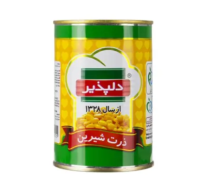 دلپذیر کنسرو ذرت قوطی 415 گ