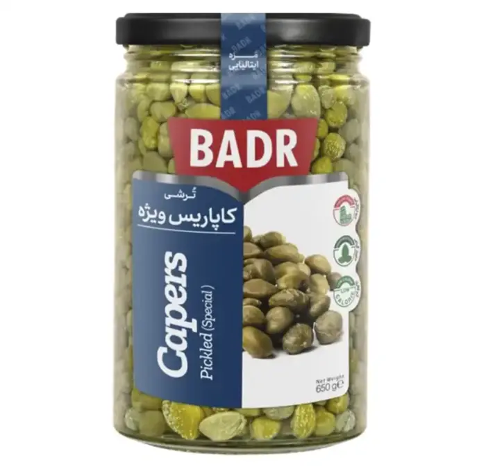 بدر ترشی کاپاریس ویژه شیشه 650 گ