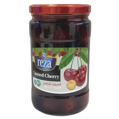 رضا کمپوت گیلاس شیشه 680 گ