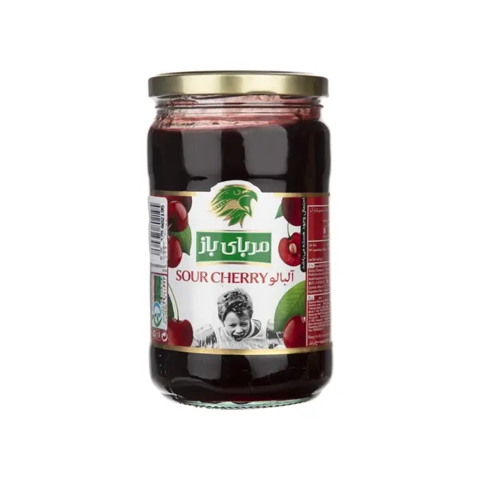 باز مربا آلبالو شیشه 550 گ