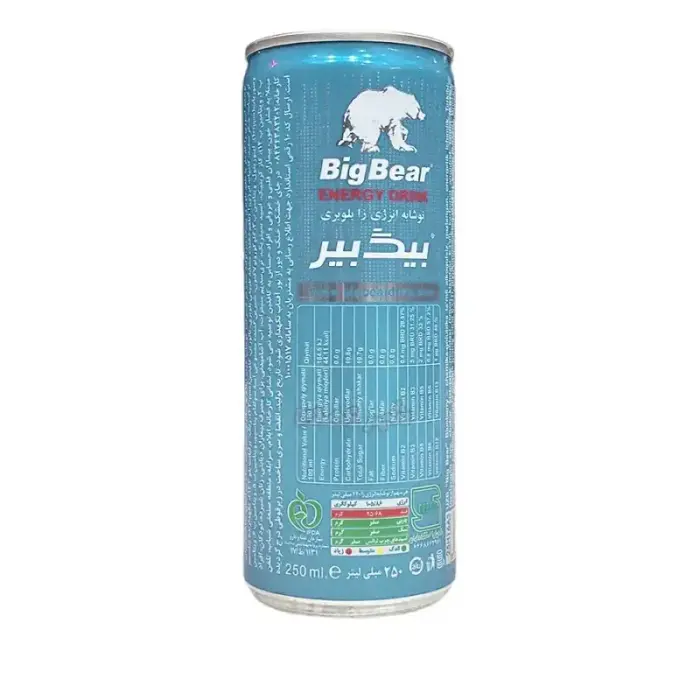 بیگ بر نوشابه گازدار بلوبری قوطی 250 م