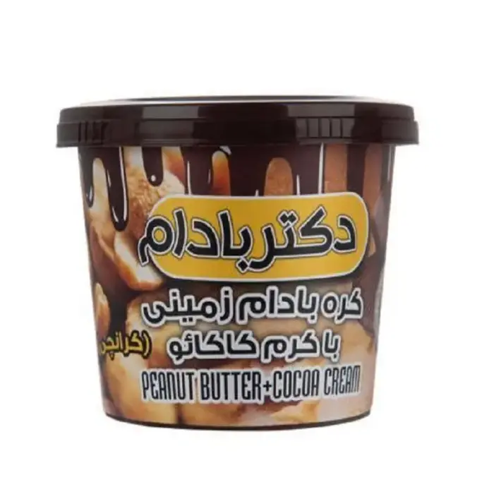 دکتربادام کره بادام زمینی کاکائو کرانچی 220 گ