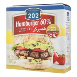 202 همبرگر 60% گوشت 500 گ
