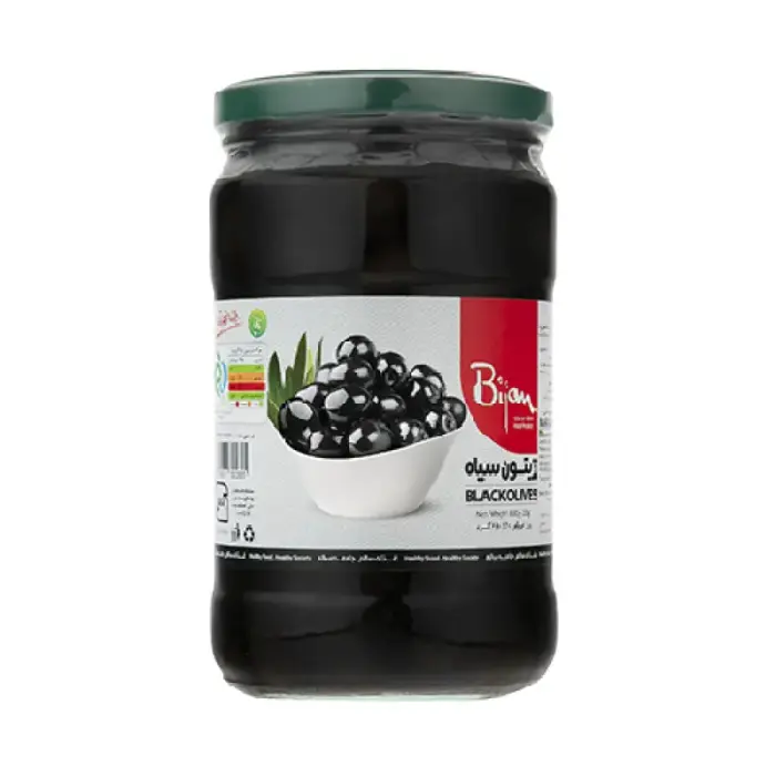 بیژن زیتون شور سیاه شیشه 640 گ