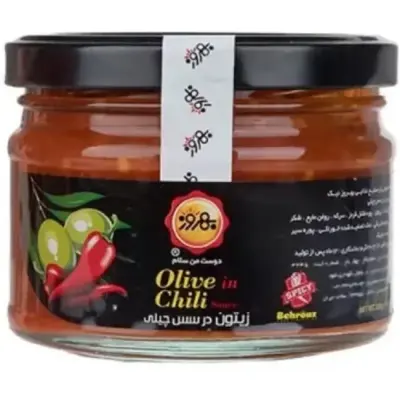 بهروز زیتون در سس چیلی شیشه 220 گ