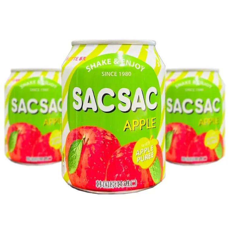 SACSAC نوشیدنی سیب قوطی 238