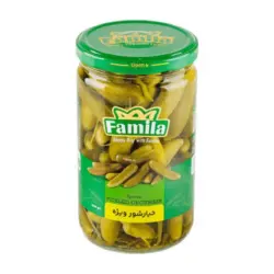 فامیلا خیارشور ویژه شیشه 640 گ