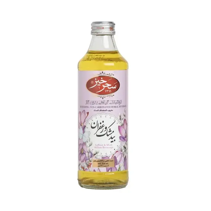 سحرخیز شربت بیدمشک و زعفران شیشه 330 میل